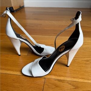 NEW Kendall and Kylie White Women's Open-Toe Ankle Strap Heels